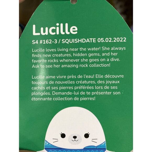 SQUISHMALLOWS LUCILLE THE SEAL WITH SCARF ORNAMENT - Picture 8 of 10